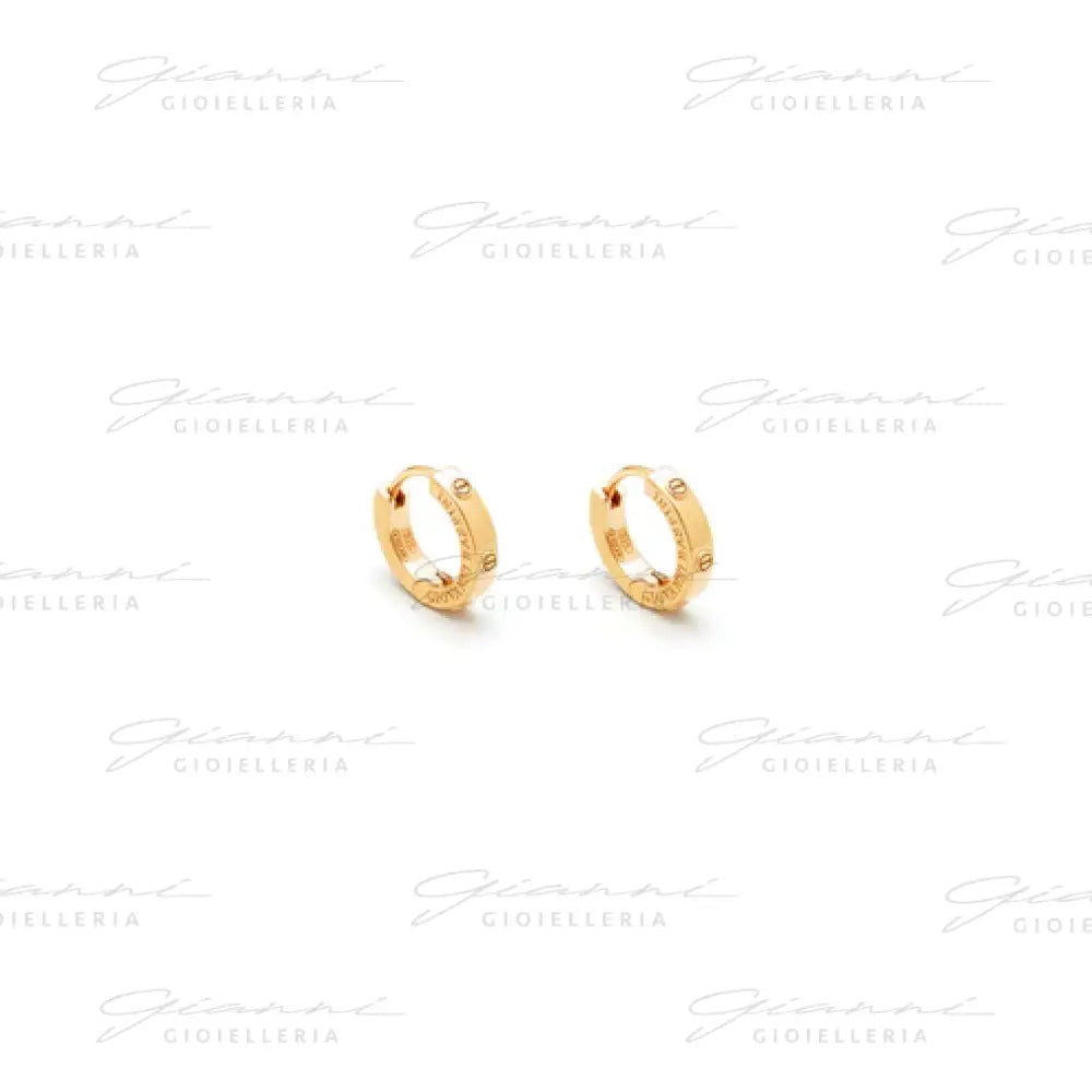 Orecchini Giovanni Raspini - Huggie Viti Argento Dorato Orecchini