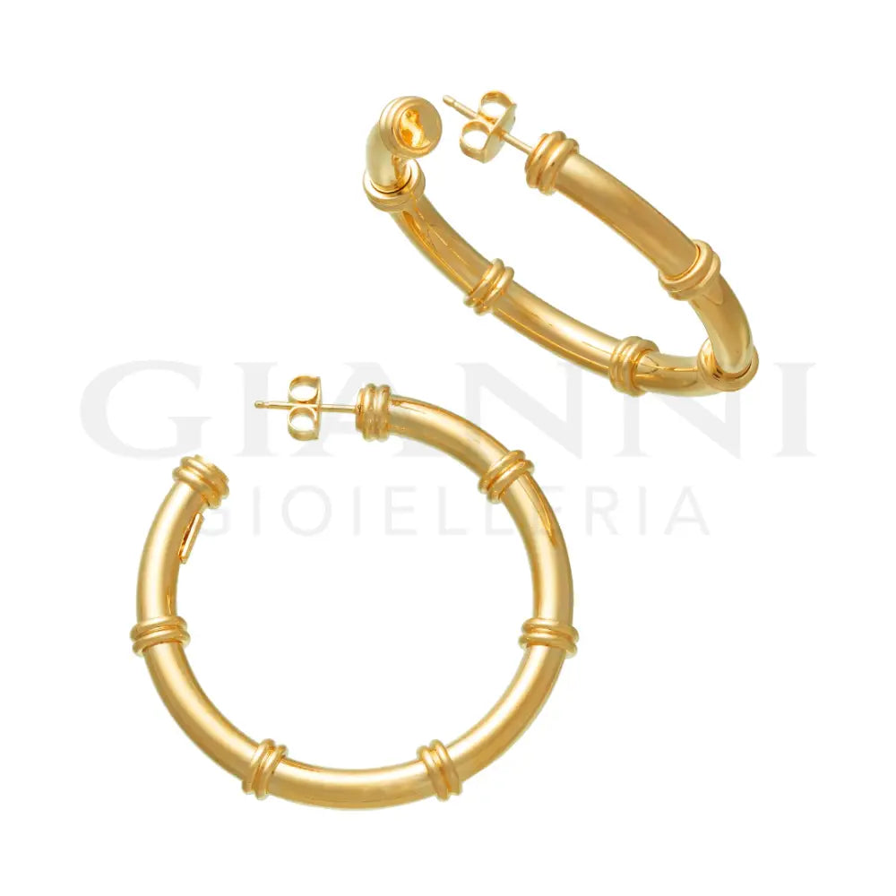 Orecchini Giovanni Raspini - Jackie Grandi Argento Dorato Orecchini