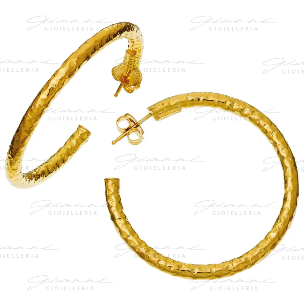 Orecchini Giovanni Raspini - Rock Light Medi Argento Dorato Orecchini