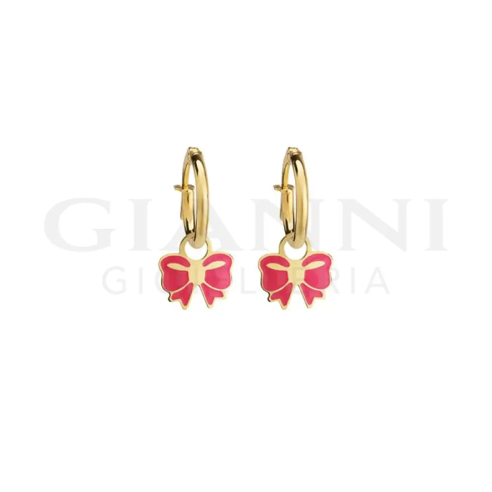 Orecchini leBebé - Cerchietto Toys in oro giallo con fiocco - Orecchini
