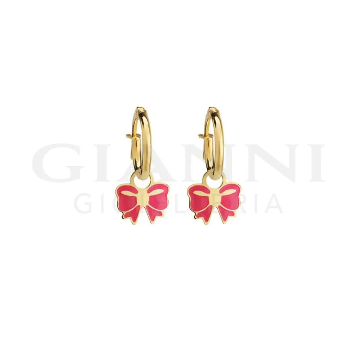 Orecchini leBebé - Cerchietto Toys in oro giallo con fiocco - Orecchini