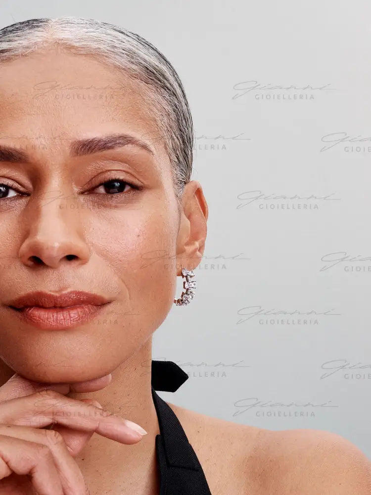 Orecchini Pandora - Cerchi con Fiocchi Luminosi Orecchini