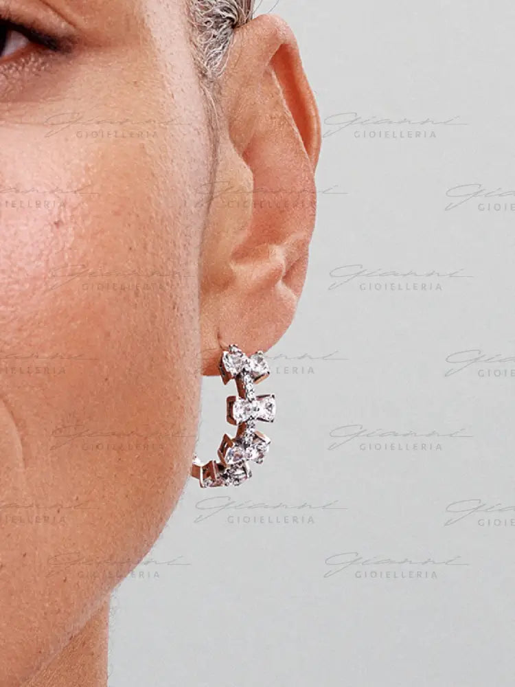 Orecchini Pandora - Cerchi con Fiocchi Luminosi Orecchini