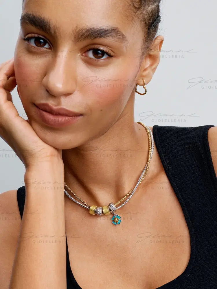 Orecchini Pandora - Cerchi Cuori Asimmetrici Orecchini