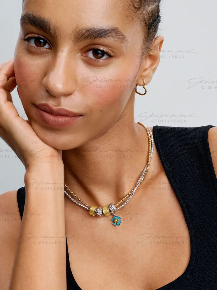 Orecchini Pandora - Cerchi Cuori Asimmetrici Orecchini