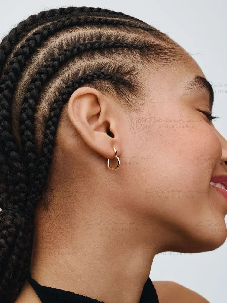 Orecchini Pandora - Cerchi Cuori Asimmetrici Orecchini