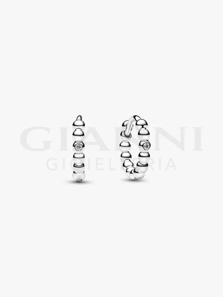 Orecchini Pandora - Cerchi Piccoli Sfere con punto luce - Orecchini