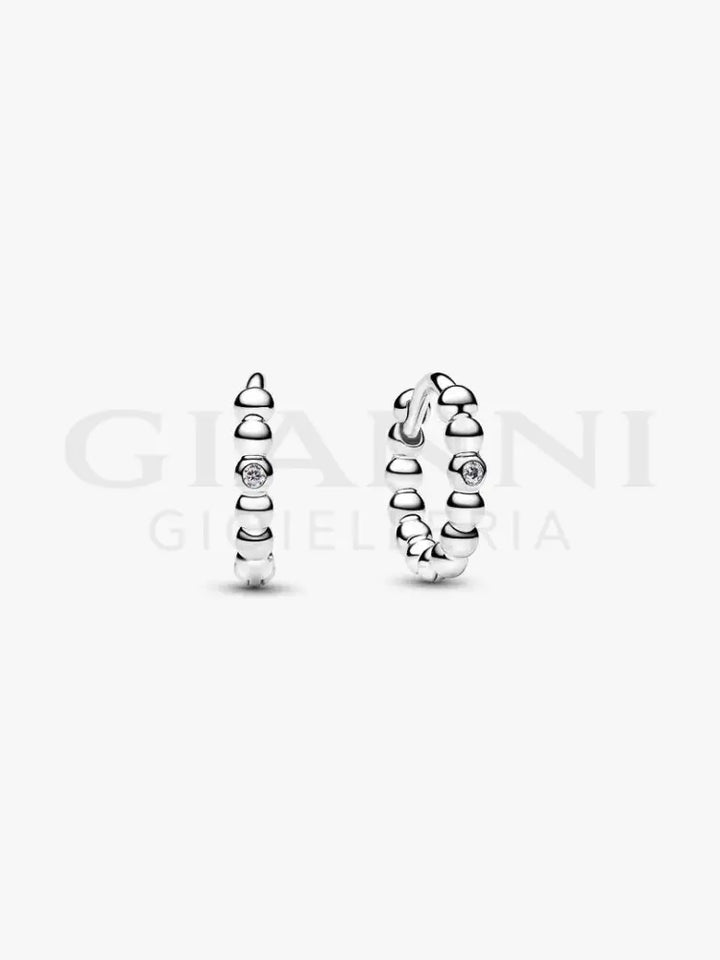 Orecchini Pandora - Cerchi Piccoli Sfere con punto luce - Orecchini