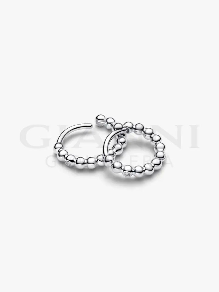 Orecchini Pandora - Cerchi Piccoli Sfere con punto luce - Orecchini