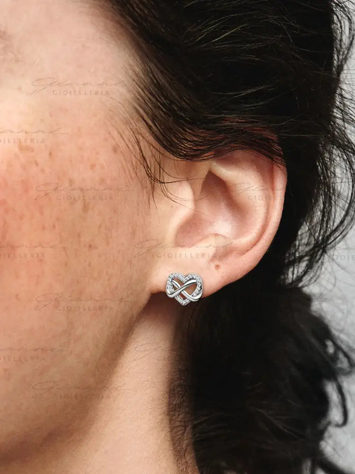 Orecchini Pandora - Cuore Infinito Pietre Luminose Orecchini