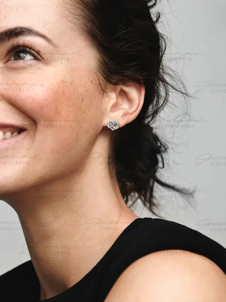 Orecchini Pandora - Cuore Infinito Pietre Luminose Orecchini