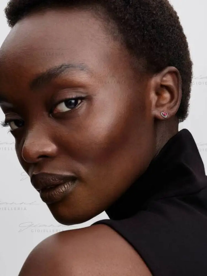 Orecchini Pandora - Cuori in Rilievo Rossi Orecchini