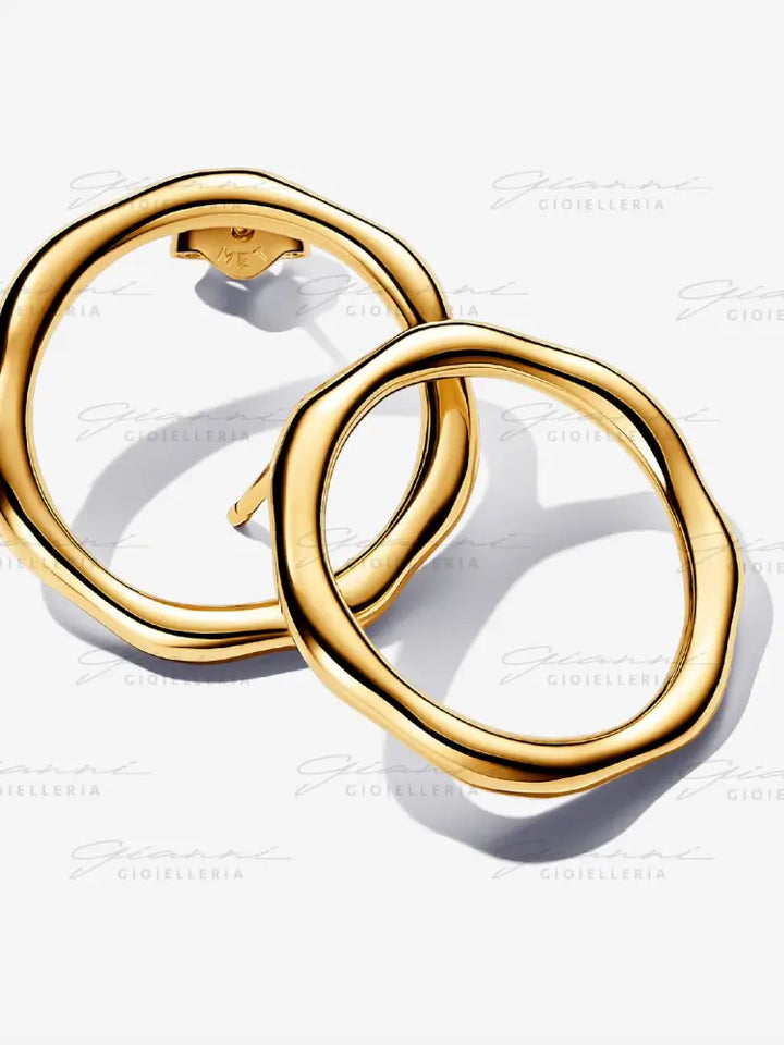 Orecchini Pandora - Linea Sinuosa Circolare Orecchini