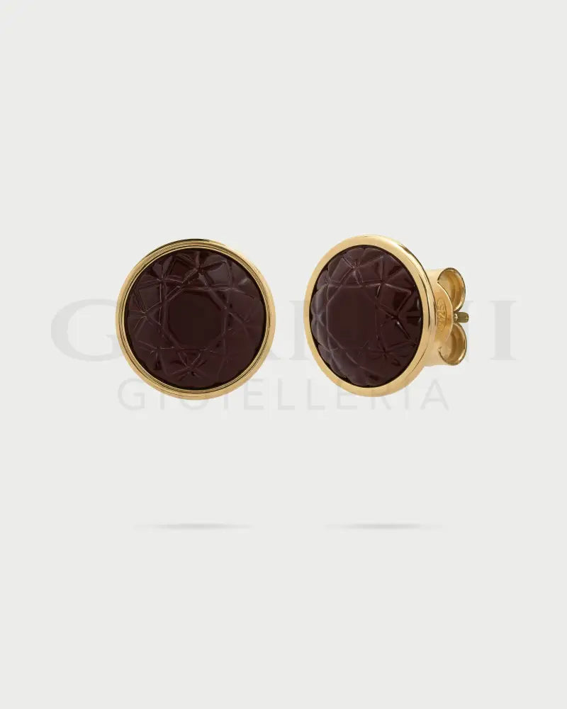 Orecchini Rue Des Mille - Choco lobo cerchio oro giallo Orecchini