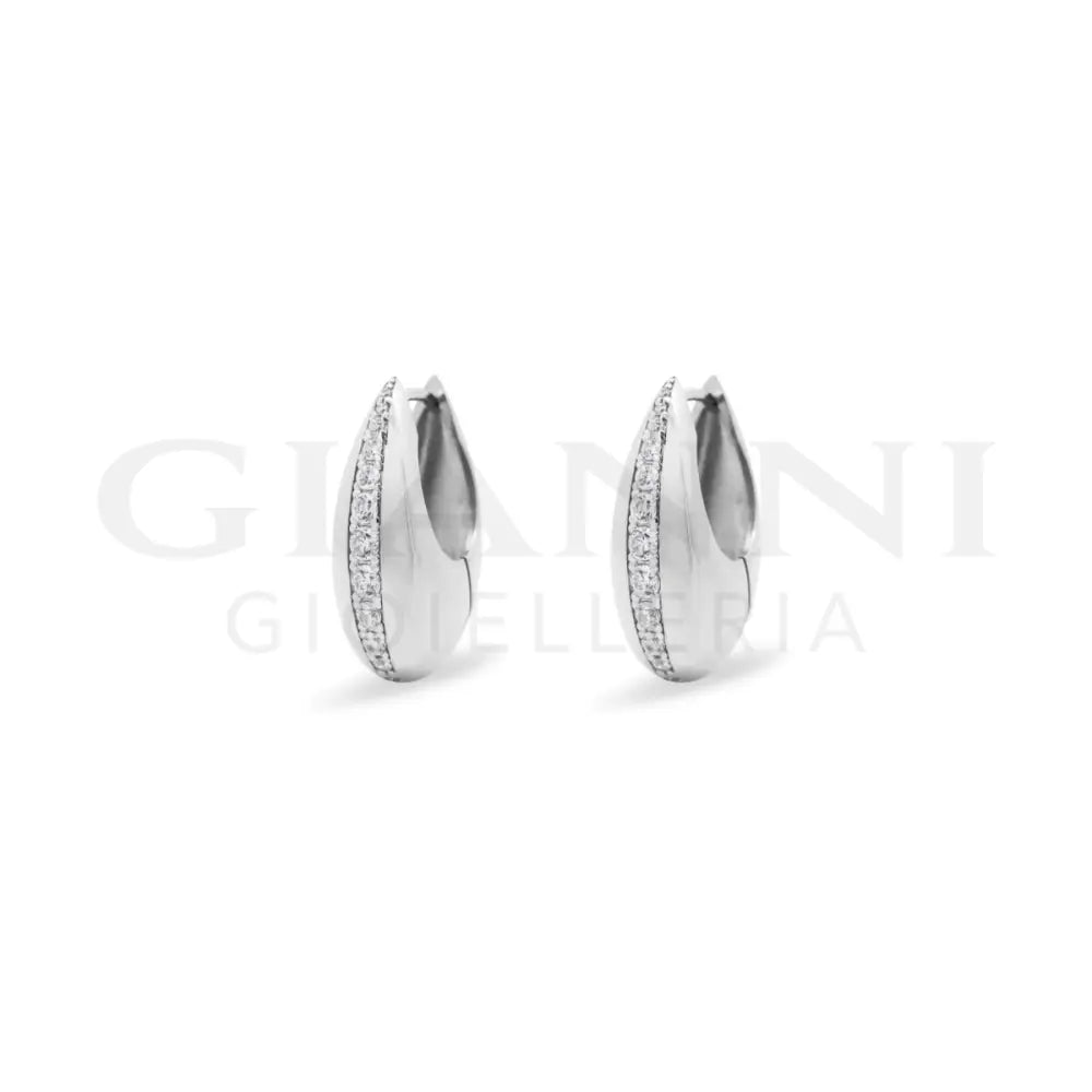 Orecchini Rue Des Mille - Goccia Chunky Grande Shapes Rodio Orecchini