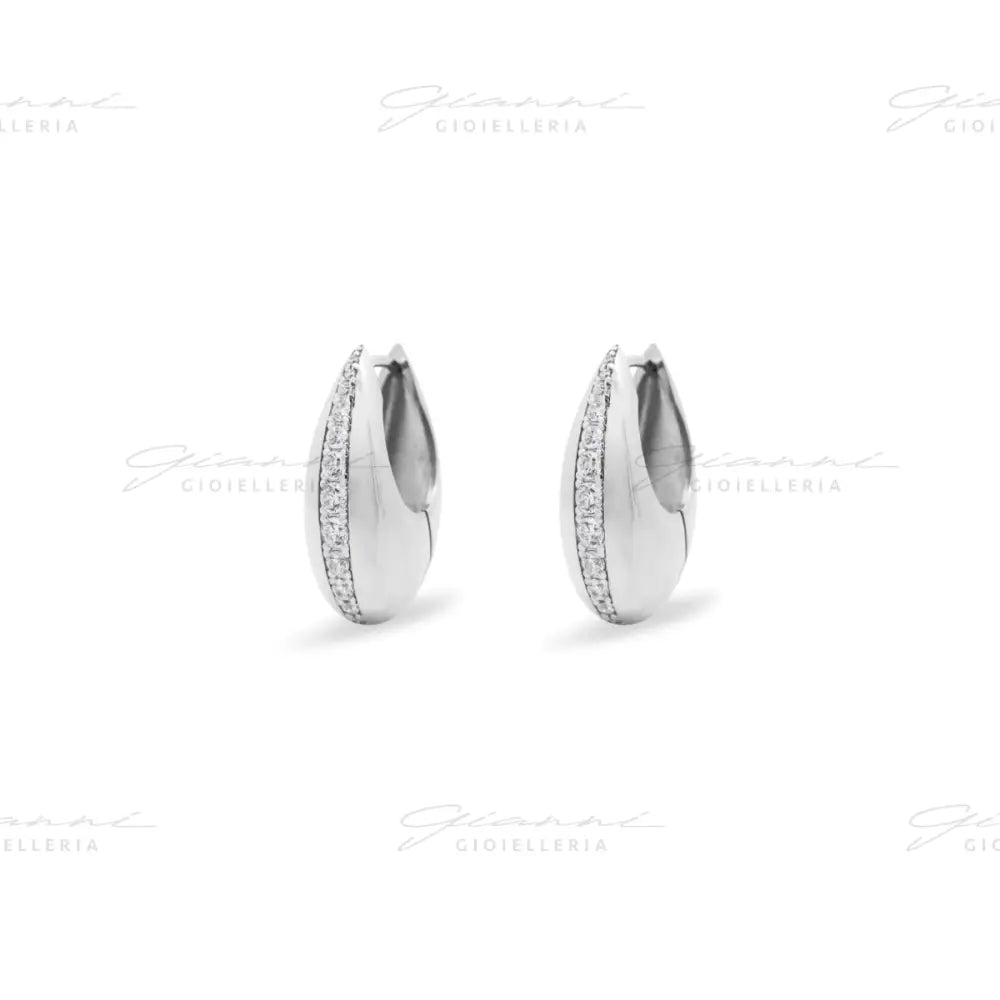 Orecchini Rue Des Mille - Goccia Chunky Grande Shapes Rodio Orecchini