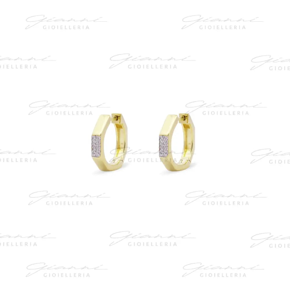 Orecchini Rue Des Mille - Hoops Ottagono - Shapes Oro Giallo Orecchini
