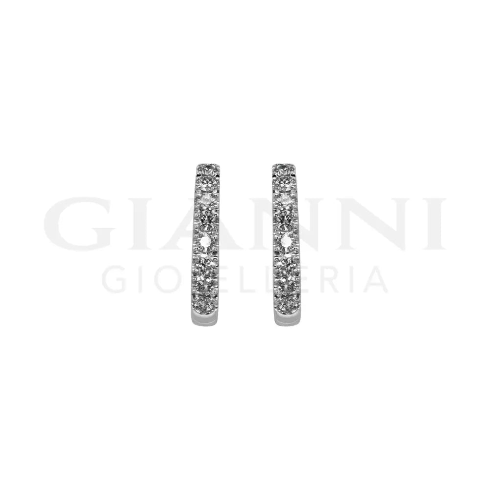 Orecchino Crivelli - Cerchietti in Oro Bianco con Diamanti 0,26 ct. Orecchini