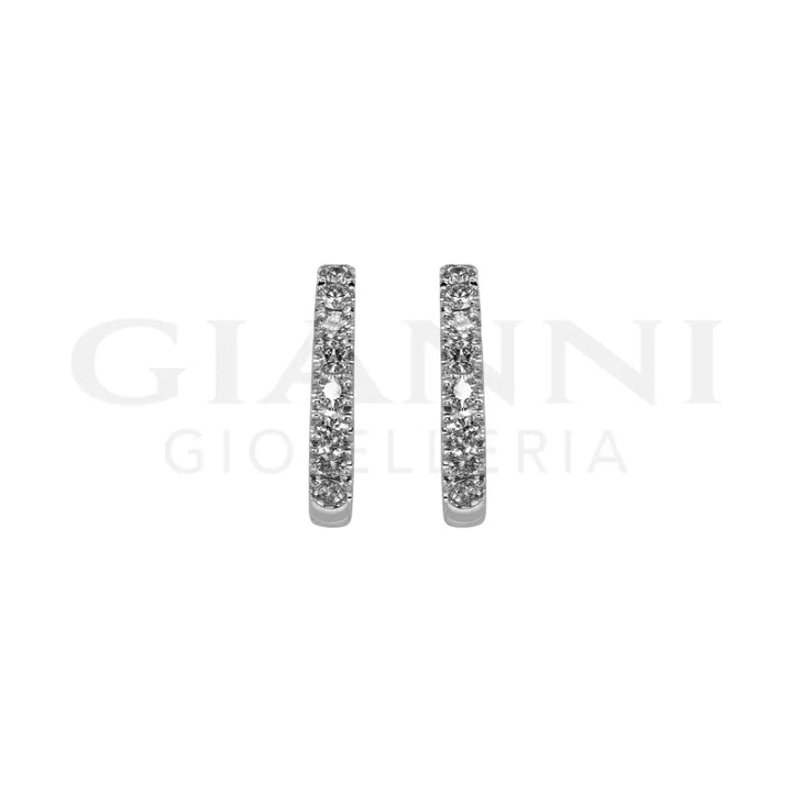 Orecchino Crivelli - Cerchietti in Oro Bianco con Diamanti 0,26 ct. Orecchini