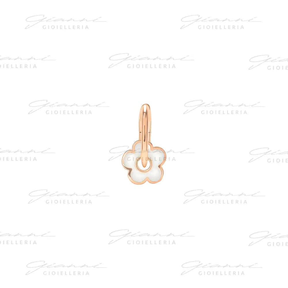 Orecchino DoDo - Hoop fiore oro rosa & smalto Orecchini