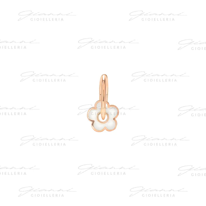 Orecchino DoDo - Hoop fiore oro rosa & smalto Orecchini