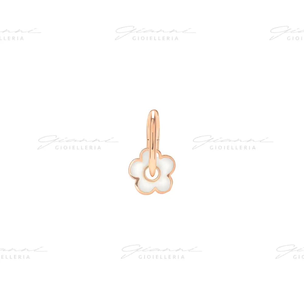 Orecchino DoDo - Hoop fiore oro rosa & smalto Orecchini