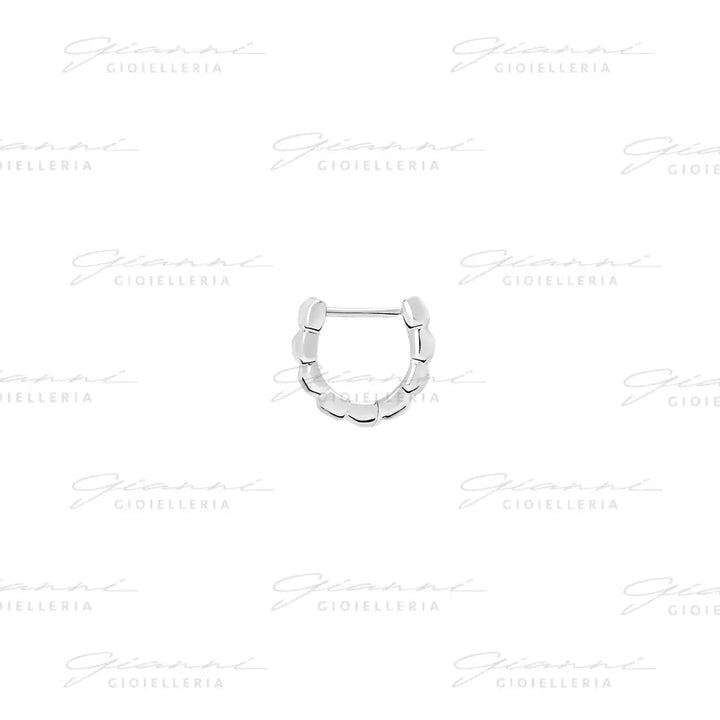 Orecchino DoDo - Hoop granelli argento Orecchini