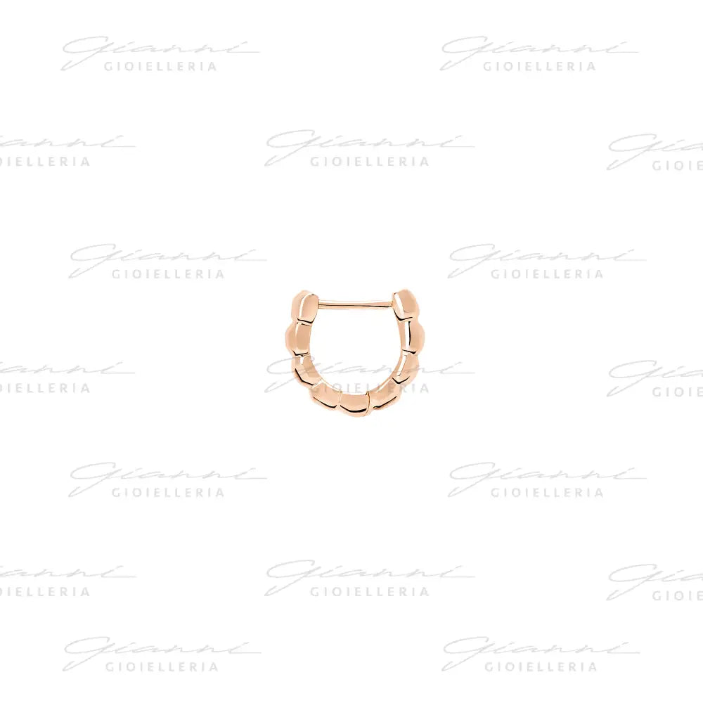 Orecchino DoDo - Hoop granelli oro rosa Orecchini