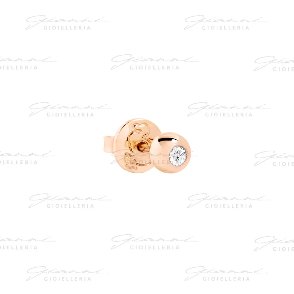Orecchino DoDo - Stud bollicine oro rosa & diamante Orecchini