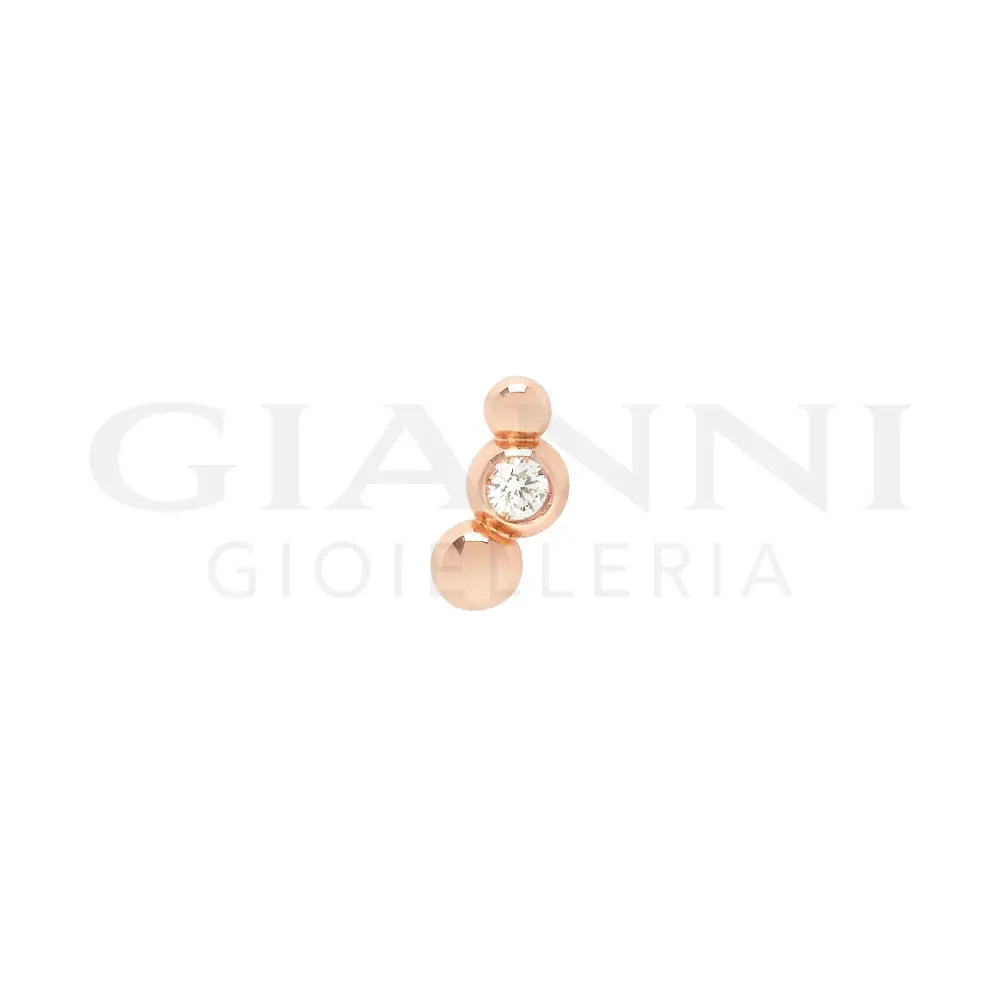 Orecchino DoDo - Stud bollicine oro rosa & diamante Orecchini