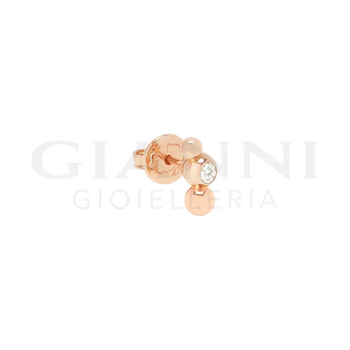 Orecchino DoDo - Stud bollicine oro rosa & diamante Orecchini
