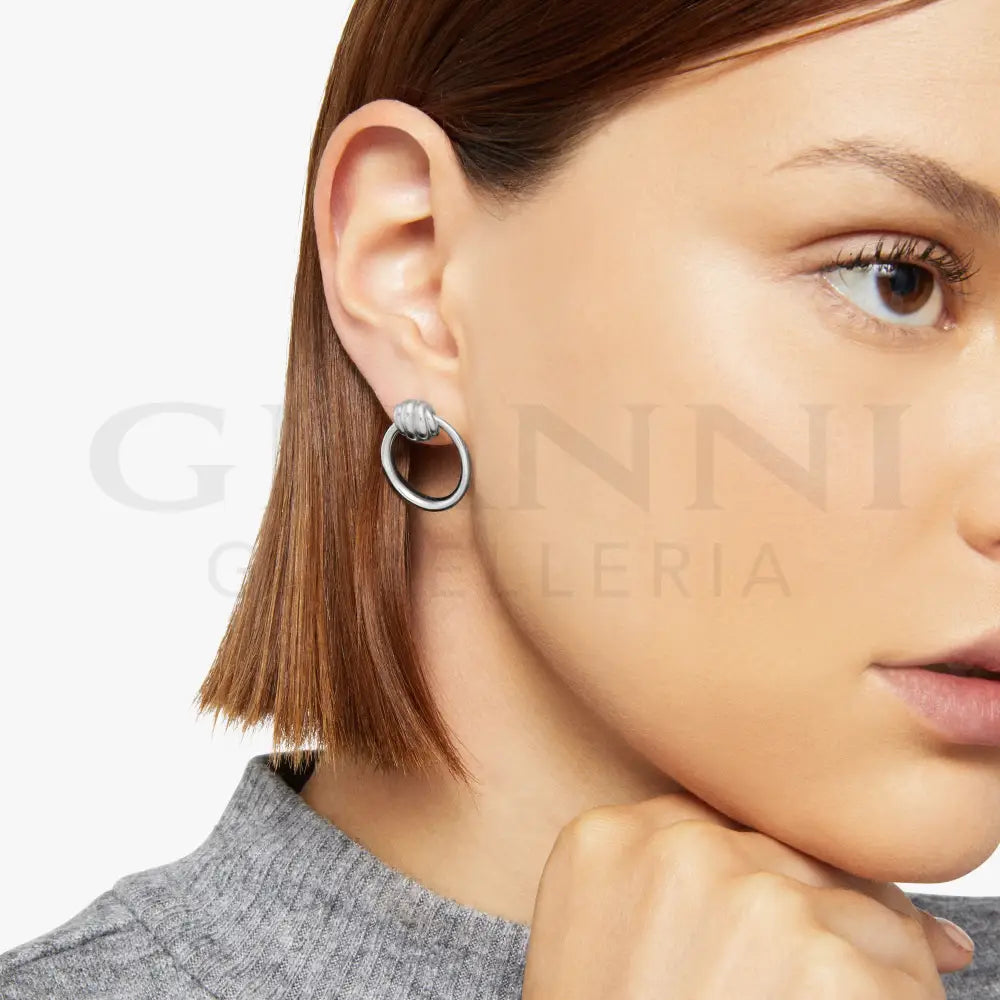 Orecchino DoDo - Stud nodo argento Orecchini