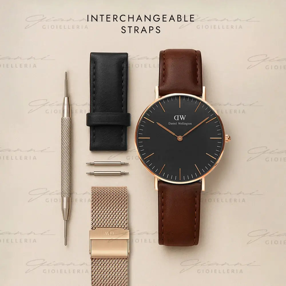 Orologio Daniel Wellington - Classic Cornwall Black Rose Gold Orologi
