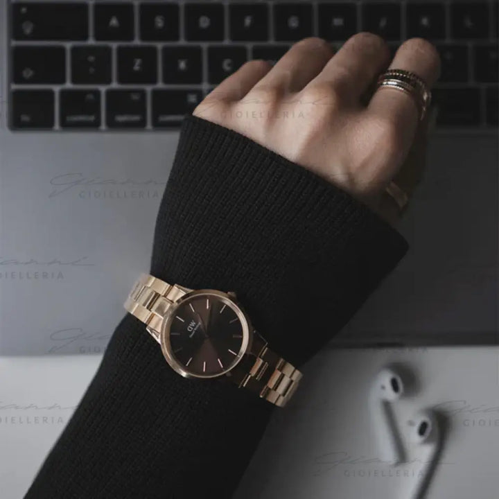 Orologio Daniel Wellington - Iconic Link Amber in Acciaio Orologi