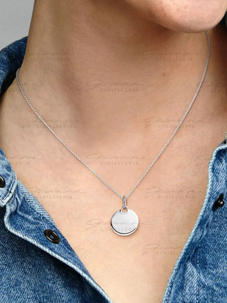 Pendente Pandora - Medaglia da incidere in Argento Charm