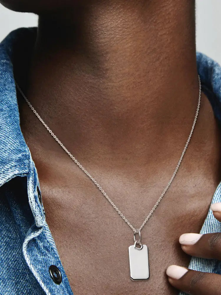 Pendente Pandora - Medaglia Rettangolare da incidere Charm