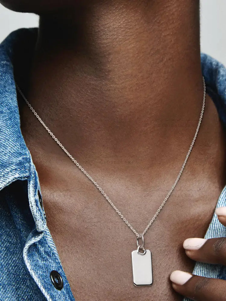 Pendente Pandora - Medaglia Rettangolare da incidere Charm