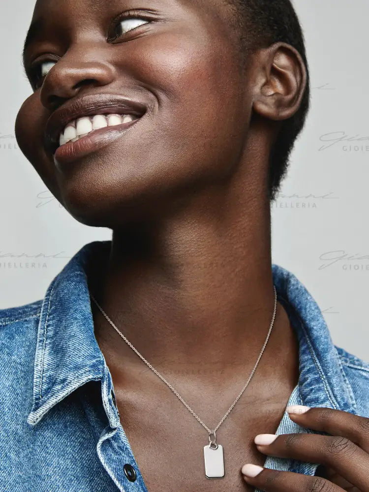 Pendente Pandora - Medaglia Rettangolare da incidere Charm