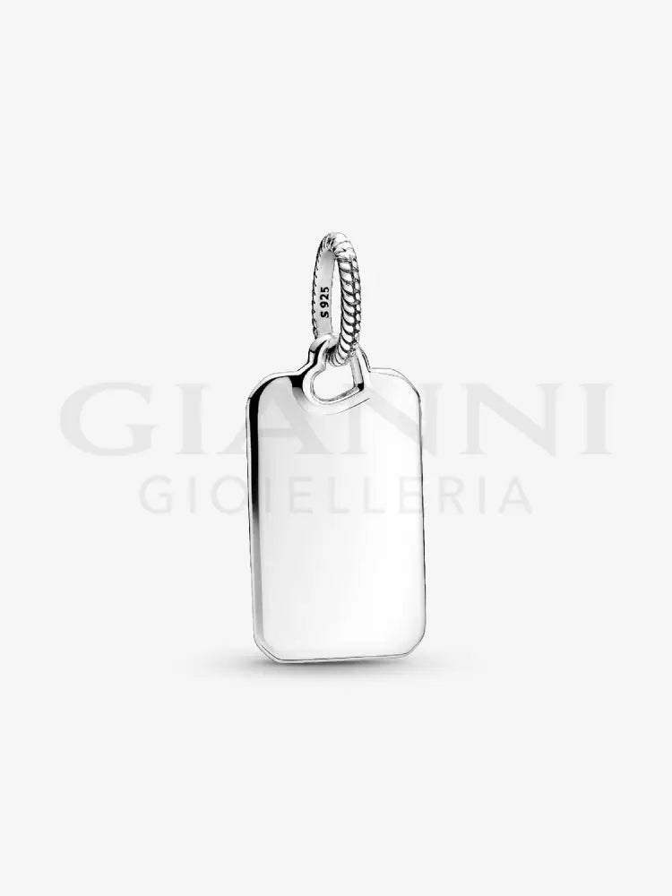 Pendente Pandora - Medaglia Rettangolare da incidere Charm