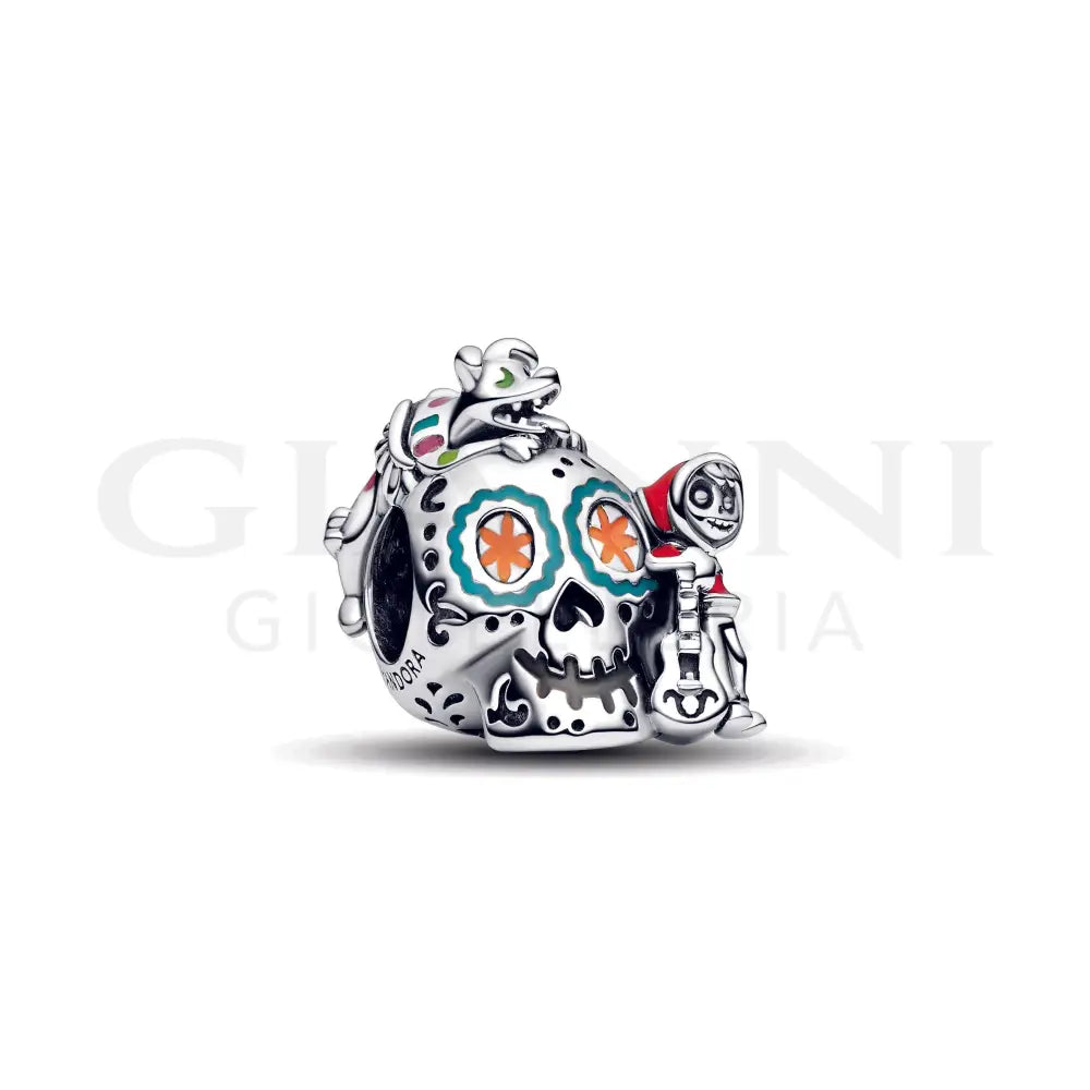 Pendente Pandora - Pixar Coco Teschio Miguel & Dante che si illumina al buio Charm