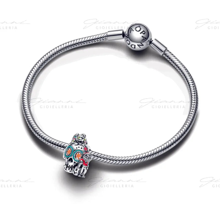 Pendente Pandora - Pixar Coco Teschio Miguel & Dante che si illumina al buio Charm