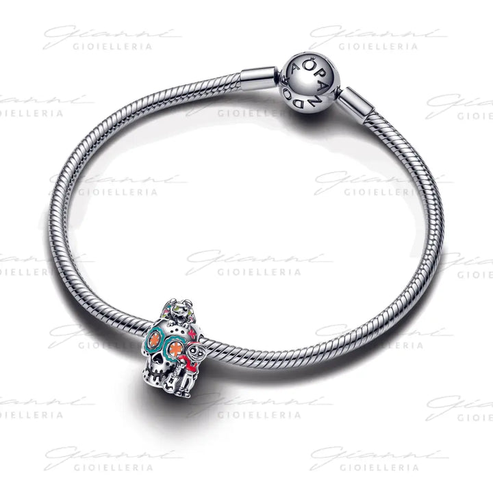 Pendente Pandora - Pixar Coco Teschio Miguel & Dante che si illumina al buio Charm