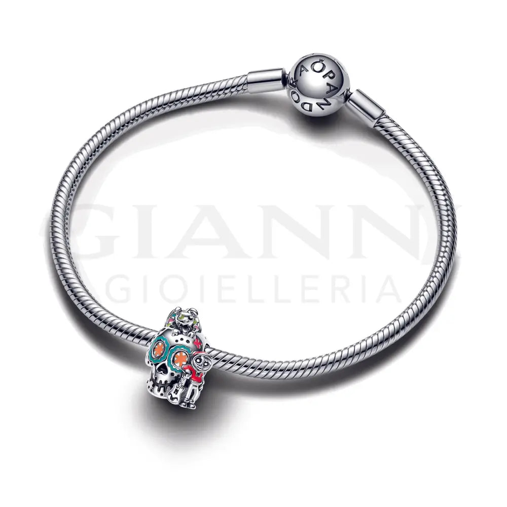 Pendente Pandora - Pixar Coco Teschio Miguel & Dante che si illumina al buio Charm