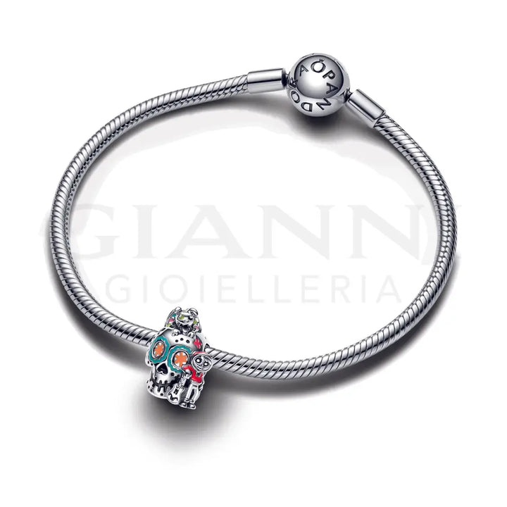 Pendente Pandora - Pixar Coco Teschio Miguel & Dante che si illumina al buio Charm
