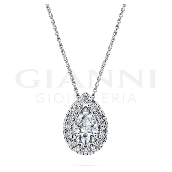 Pendente Swarovski - Solitario halo Eternity - Collane