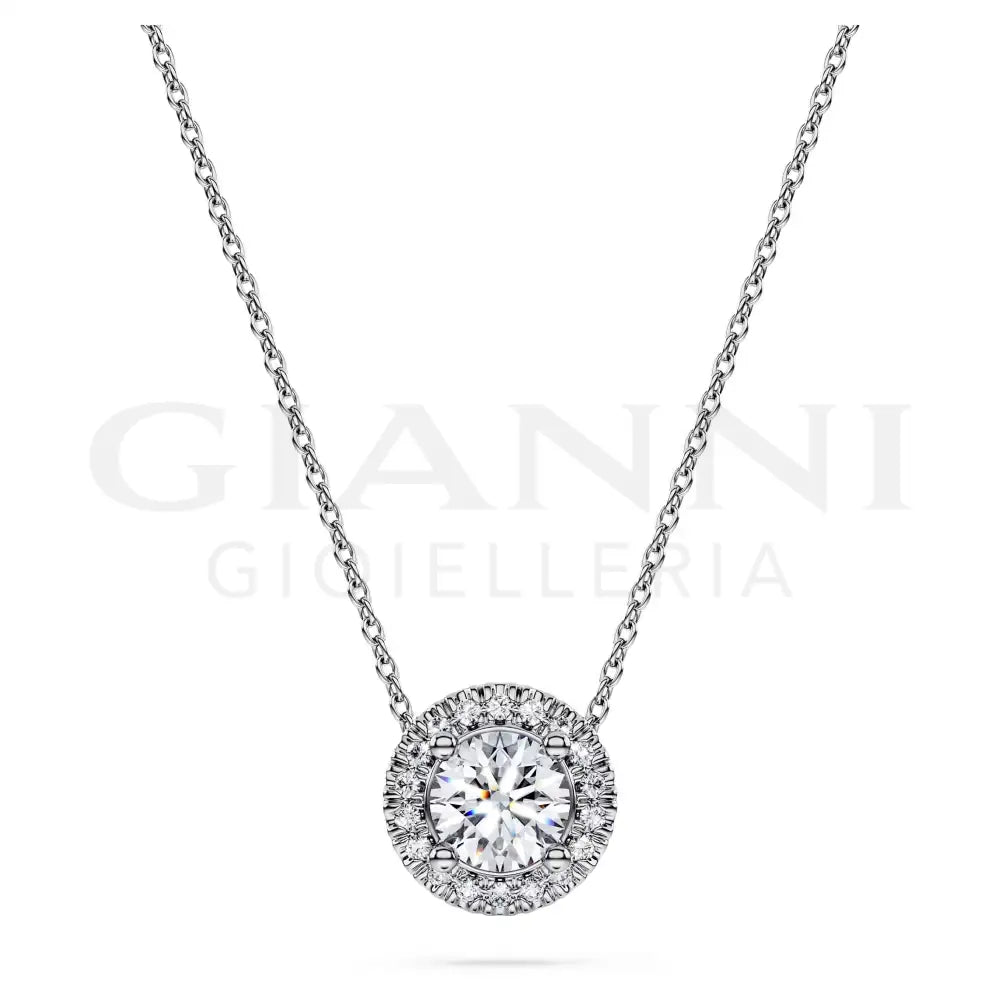 Pendente Swarovski - Solitario halo Eternity - Collane