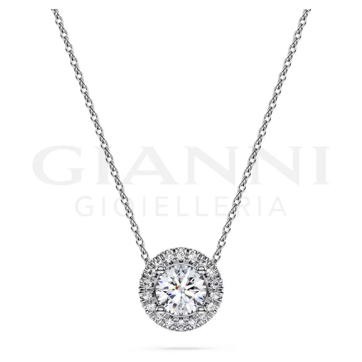 Pendente Swarovski - Solitario halo Eternity - Collane