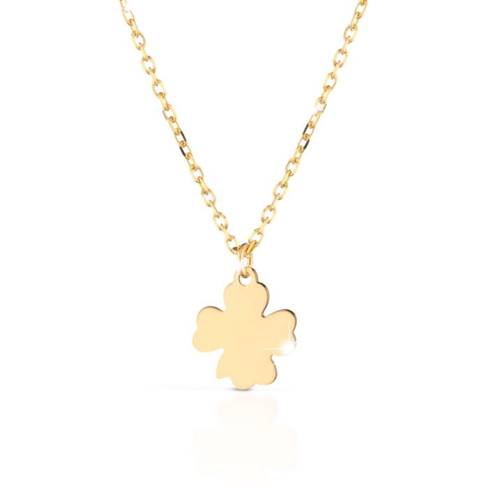 Collana leBebé - Fortuna con quadrifoglio in oro giallo