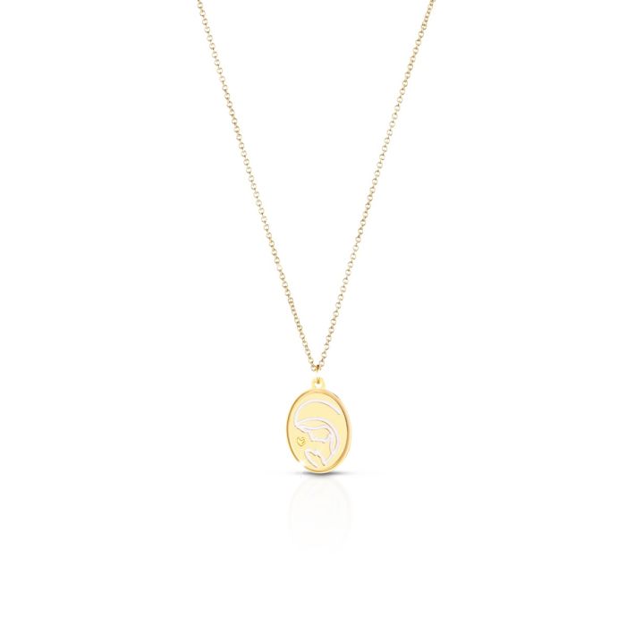 Collana leBebé - Proteggimi con Madonnina in oro giallo