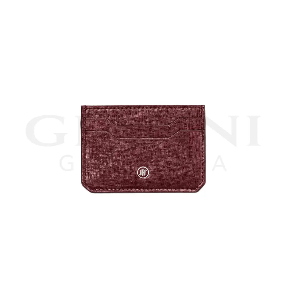 Portacarte Monegrappa - Signet Series 2 + 2 CC Pelle Saffiano Bordeaux - Porta Carte